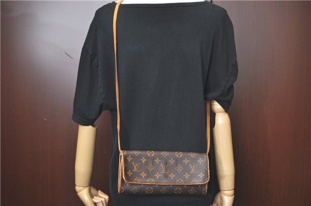 Authentic Louis Vuitton Monogram Pochette Twin GM Shoulder Bag M51852 LV J2191