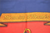 Authentic HERMES Carre 90 Scarf "Memoire d’Hermes" Silk Navy Blue J2193