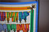 Authentic HERMES Carre 90 Scarf "J.METZ Les Sangles" Silk Light Blue White J2196