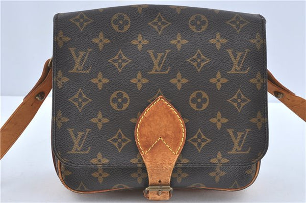 Auth Louis Vuitton Monogram Cartouchiere MM Shoulder Cross Bag M51253 LV J2202