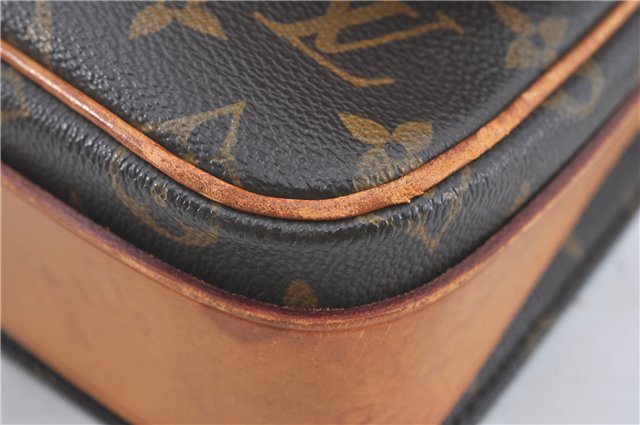 Auth Louis Vuitton Monogram Cartouchiere MM Shoulder Cross Bag M51253 LV J2202