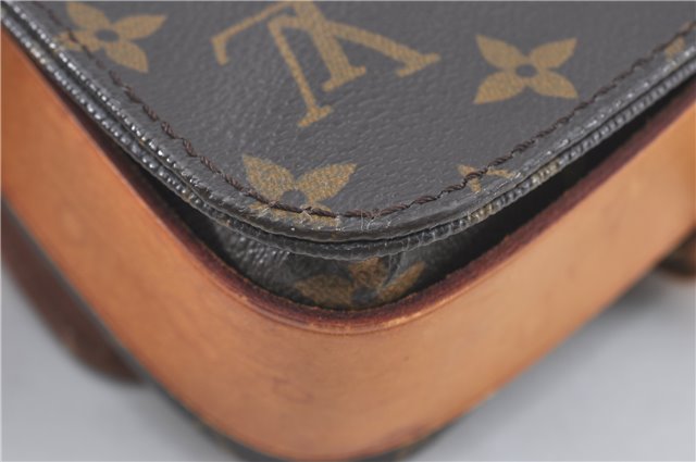 Auth Louis Vuitton Monogram Cartouchiere MM Shoulder Cross Bag M51253 LV J2202