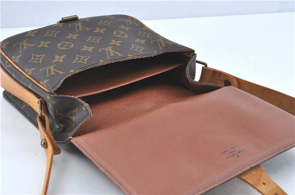 Auth Louis Vuitton Monogram Cartouchiere MM Shoulder Cross Bag M51253 LV J2202
