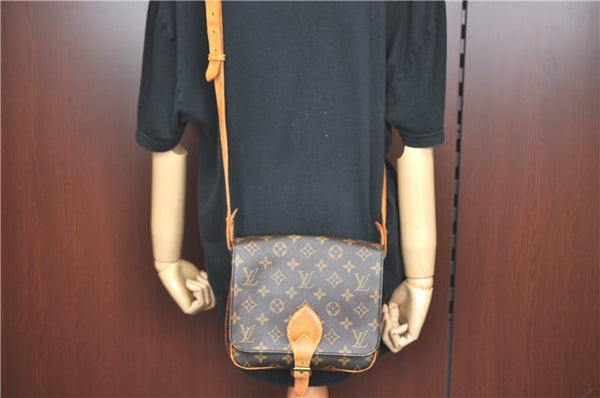 Auth Louis Vuitton Monogram Cartouchiere MM Shoulder Cross Bag M51253 LV J2202