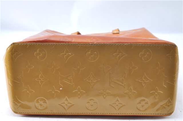 Authentic Louis Vuitton Vernis Reade MM Hand Bag Yellow Beige M91141 LV J2207