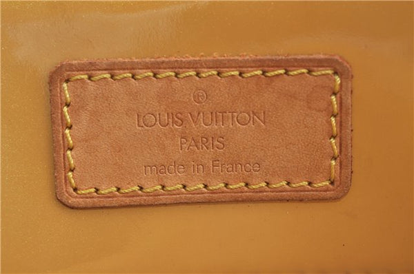 Authentic Louis Vuitton Vernis Reade MM Hand Bag Yellow Beige M91141 LV J2207