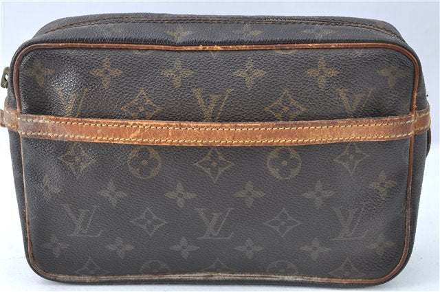 Authentic Louis Vuitton Monogram Compiegne 23 Clutch Hand Bag M51847 Junk J2208