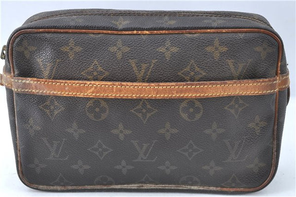 Authentic Louis Vuitton Monogram Compiegne 23 Clutch Hand Bag M51847 Junk J2208
