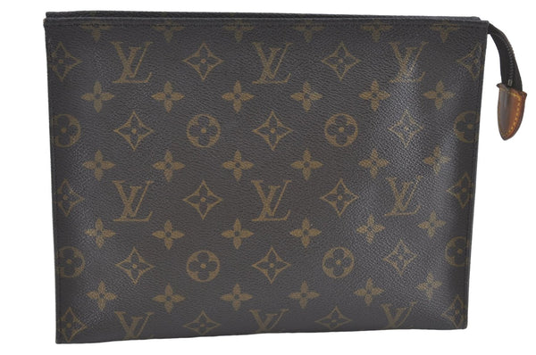 Auth Louis Vuitton Monogram Poche Toilette 26 Cosmetics Pouch M47542 LV J2209