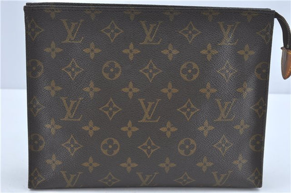 Auth Louis Vuitton Monogram Poche Toilette 26 Cosmetics Pouch M47542 LV J2209