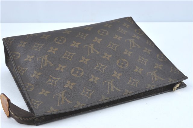 Auth Louis Vuitton Monogram Poche Toilette 26 Cosmetics Pouch M47542 LV J2209