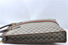 Authentic GUCCI Web Sherry Line Tote Hand Bag GG PVC Leather Brown J2210