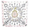 Authentic HERMES Carre 90 Scarf "LES CLES" Silk Pink J2213