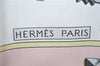 Authentic HERMES Carre 90 Scarf "LES CLES" Silk Pink J2213