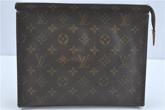 Auth Louis Vuitton Monogram Poche Toilette 26 Cosmetics Pouch M47542 Junk J2217