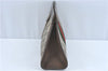 Auth GUCCI Web Sherry Line Clutch Hand Bag Purse GG PVC Leather Brown Junk J2221