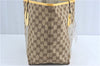 Authentic GUCCI Jolie Shoulder Tote Bag GG Canvas Enamel 211970 Brown J2231