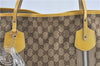 Authentic GUCCI Jolie Shoulder Tote Bag GG Canvas Enamel 211970 Brown J2231