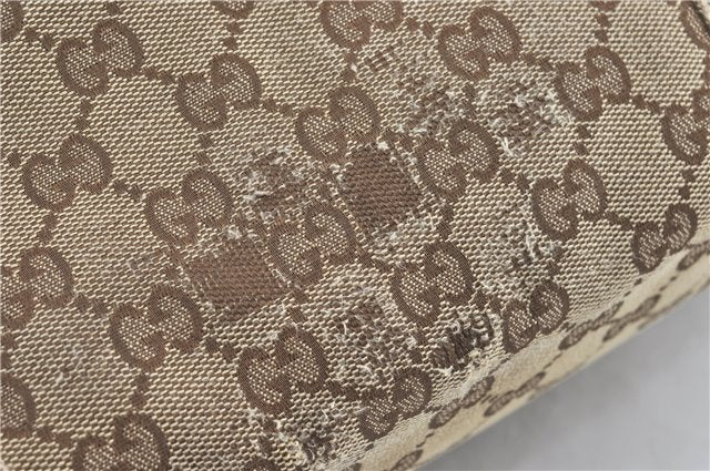 Authentic GUCCI Jolie Shoulder Tote Bag GG Canvas Enamel 211970 Brown J2231