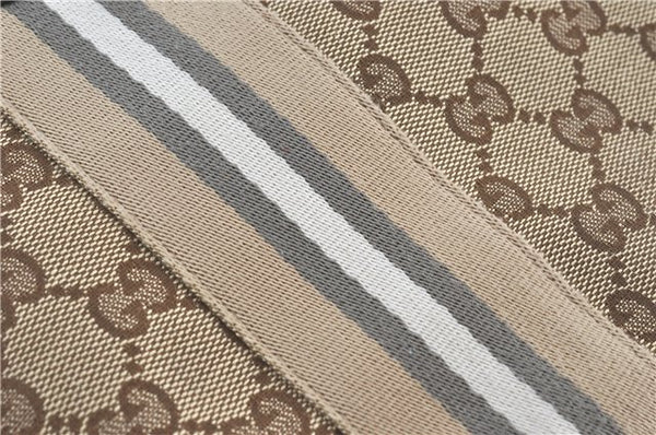 Authentic GUCCI Jolie Shoulder Tote Bag GG Canvas Enamel 211970 Brown J2231