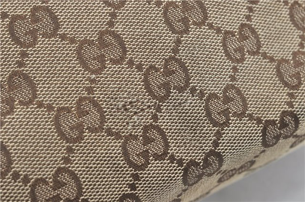 Authentic GUCCI Jolie Shoulder Tote Bag GG Canvas Enamel 211970 Brown J2231