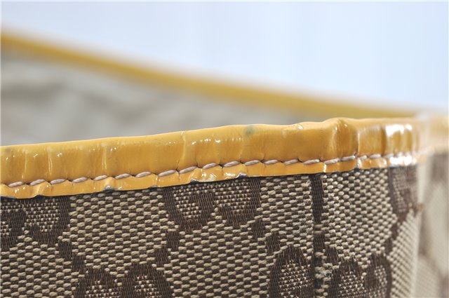 Authentic GUCCI Jolie Shoulder Tote Bag GG Canvas Enamel 211970 Brown J2231