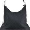 Authentic GUCCI Shoulder Hand Bag GG Canvas Leather 0000602 Black J2237