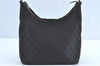 Authentic GUCCI Shoulder Hand Bag GG Canvas Leather 0000602 Black J2237