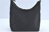 Authentic GUCCI Shoulder Hand Bag GG Canvas Leather 0000602 Black J2237