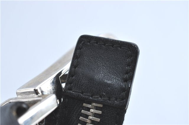 Authentic GUCCI Shoulder Hand Bag GG Canvas Leather 0000602 Black J2237