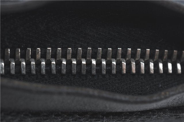 Authentic GUCCI Shoulder Hand Bag GG Canvas Leather 0000602 Black J2237