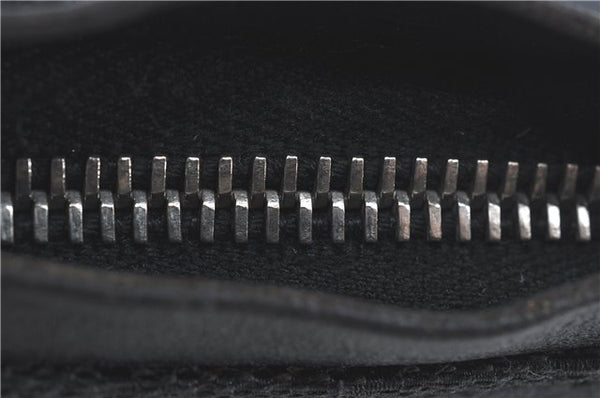 Authentic GUCCI Shoulder Hand Bag GG Canvas Leather 0000602 Black J2237