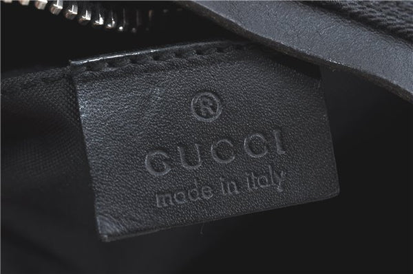 Authentic GUCCI Shoulder Hand Bag GG Canvas Leather 0000602 Black J2237