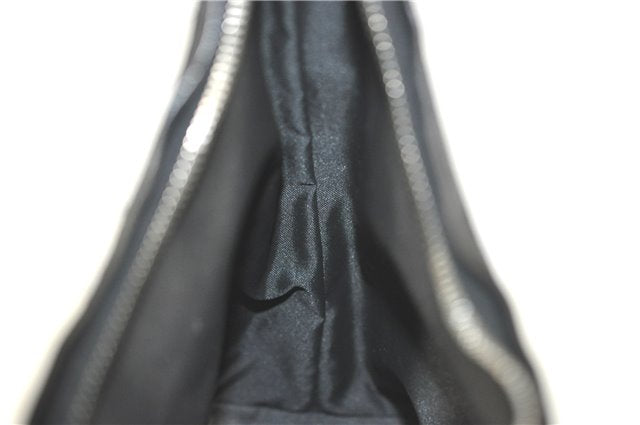 Authentic GUCCI Shoulder Hand Bag GG Canvas Leather 0000602 Black J2237