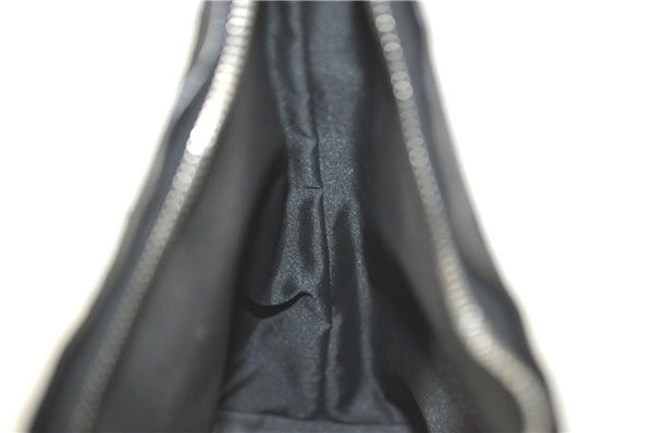 Authentic GUCCI Shoulder Hand Bag GG Canvas Leather 0000602 Black J2237