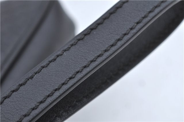 Authentic GUCCI Micro GG Guccissima Leather Clutch Hand Bag Purse Black J2252