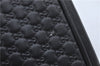 Authentic GUCCI Micro GG Guccissima Leather Clutch Hand Bag Purse Black J2252