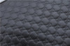 Authentic GUCCI Micro GG Guccissima Leather Clutch Hand Bag Purse Black J2252