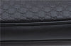 Authentic GUCCI Micro GG Guccissima Leather Clutch Hand Bag Purse Black J2252