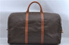 Authentic CELINE Macadam Blason Pattern Boston Bag PVC Leather Brown J2256