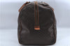 Authentic CELINE Macadam Blason Pattern Boston Bag PVC Leather Brown J2256