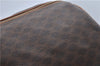 Authentic CELINE Macadam Blason Pattern Boston Bag PVC Leather Brown J2256