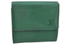 Louis Vuitton Epi Porte Monnaie Billets Cartes Credit Wallet M63484 Green J2257