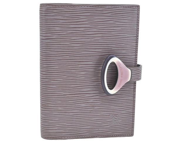 Authentic Louis Vuitton Epi Z Agenda PM Day Planner Cover Gray R2009B LV J2258