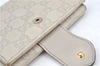 Authentic GUCCI Guccissima Leather Bifold Wallet Purse 203549 White J2261