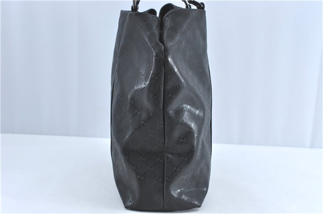 Authentic GUCCI GG Imprime Shoulder Hand Bag PVC Leather 223668 Black J2263