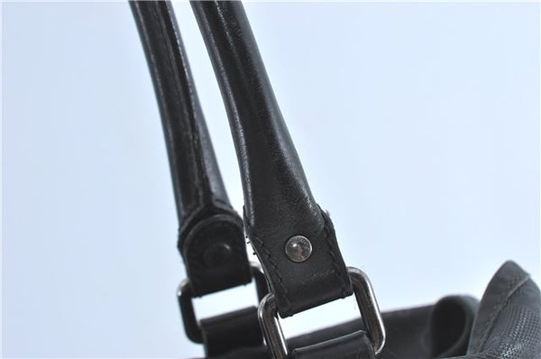 Authentic GUCCI GG Imprime Shoulder Hand Bag PVC Leather 223668 Black J2263