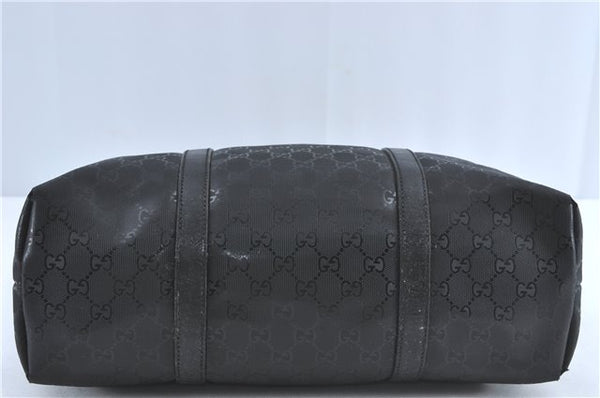 Authentic GUCCI GG Imprime Shoulder Hand Bag PVC Leather 223668 Black J2263