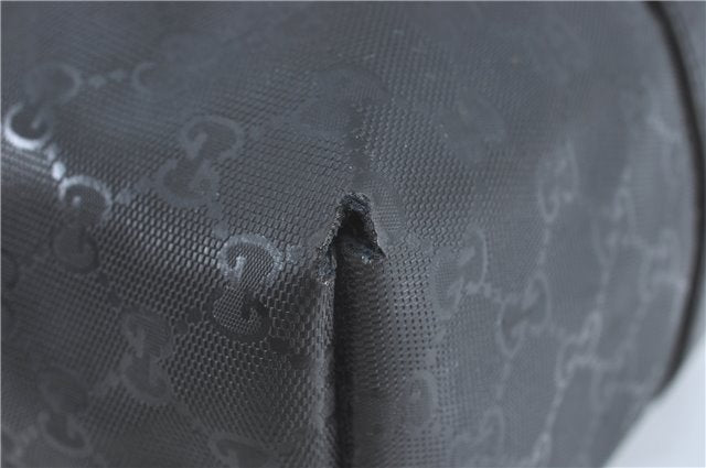 Authentic GUCCI GG Imprime Shoulder Hand Bag PVC Leather 223668 Black J2263