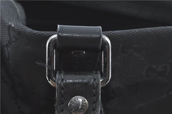 Authentic GUCCI GG Imprime Shoulder Hand Bag PVC Leather 223668 Black J2263